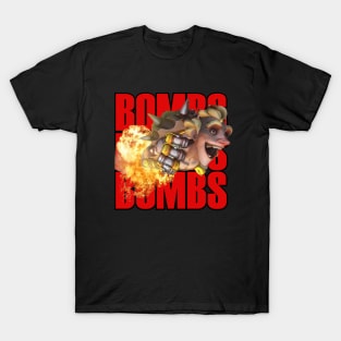 junkrat rocket with bombs bombs bombs T-Shirt